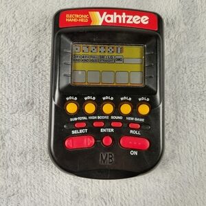VTG 1995 Yahtzee Electronic Handheld Portable Game Milton Bradley Works